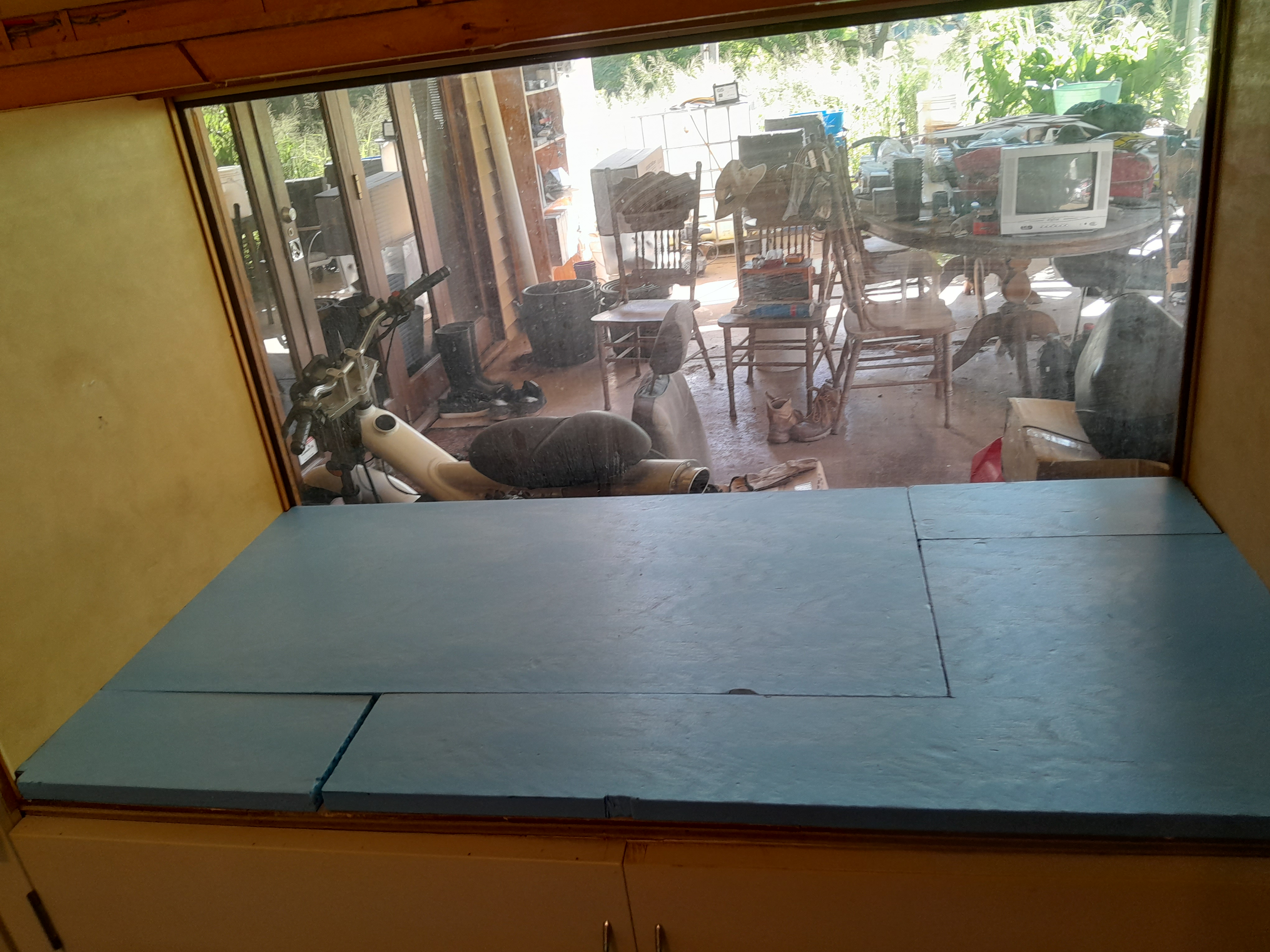 Foamboard base ready for track.