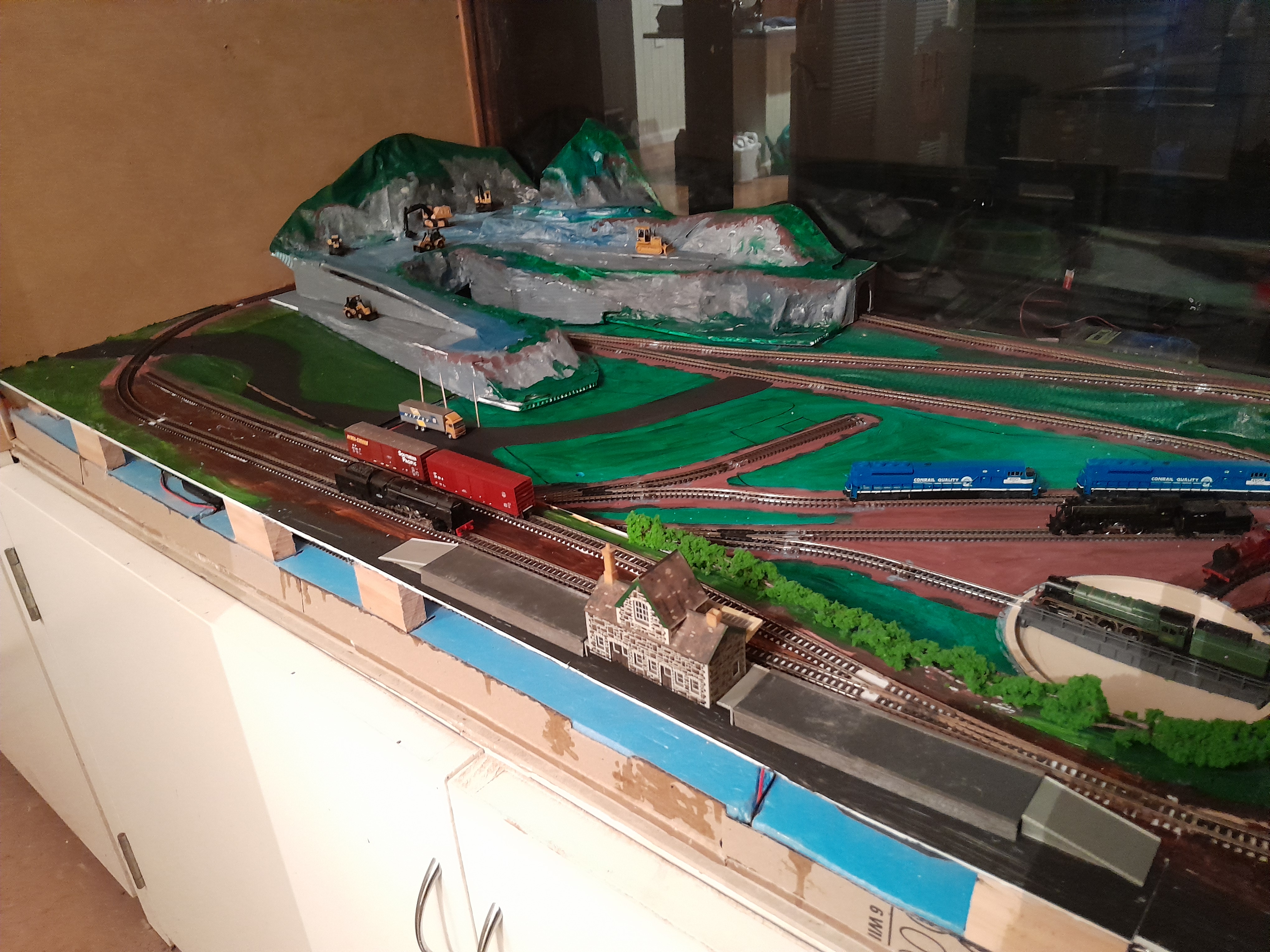 The quarry end of the layout.