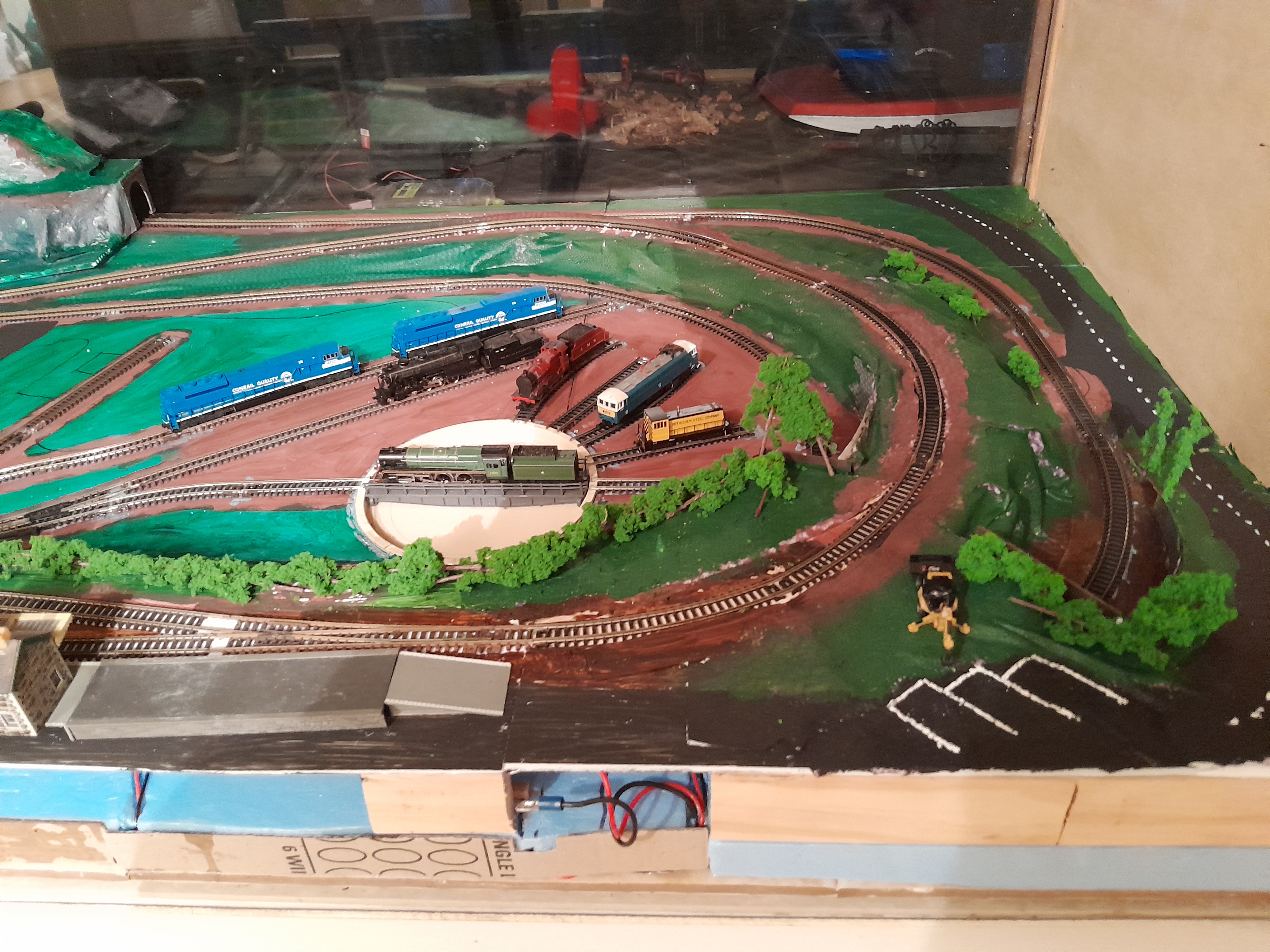 The turntable end of the layout.