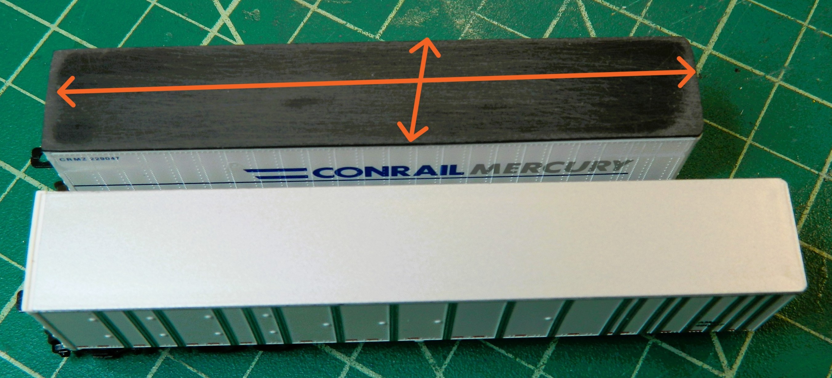 Added height using black polystyrene.JPG